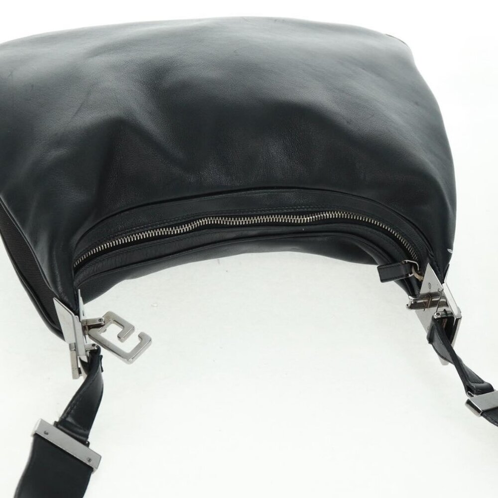 Authentic GUCCI Shoulder Bag Leather Black Silver 001 3341 3444 - Picture 13 of 16